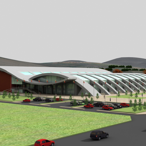 tennis courts and multifunctional hall