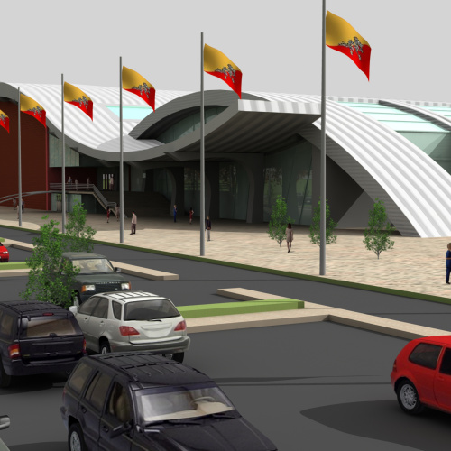 tennis courts and multifunctional hall