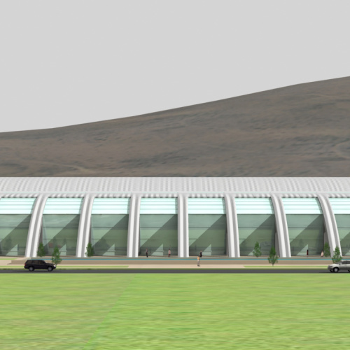 tennis courts and multifunctional hall