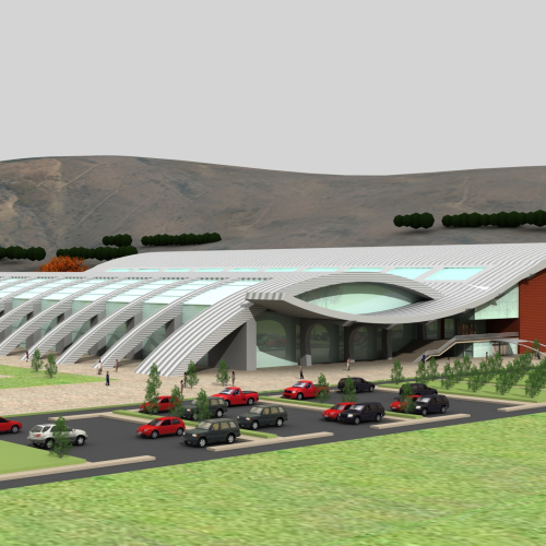 tennis courts and multifunctional hall